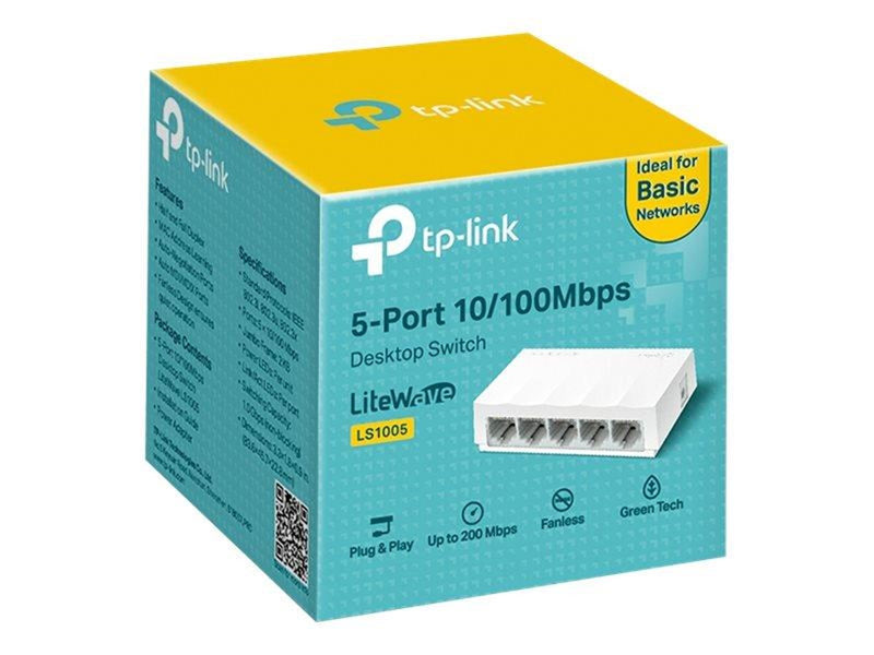 TP-Link LiteWave LS1005 5-Port 10/100Mbps Desktop Network Switch