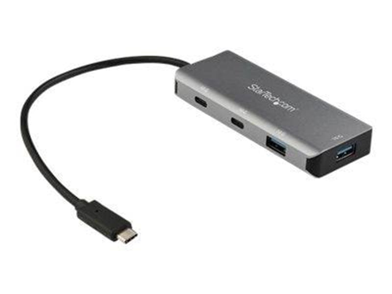 StarTech.com 4 -Port USB-C Hub (10Gbps) with 2x USB-A & 2x USB-C - hub - 4 ports USB-Hubs - 4 - Grau