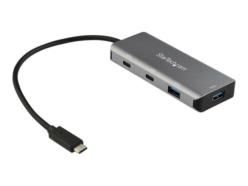 StarTech.com 4 -Port USB-C Hub (10Gbps) with 2x USB-A & 2x USB-C - hub - 4 ports USB-Hubs - 4 - Grau