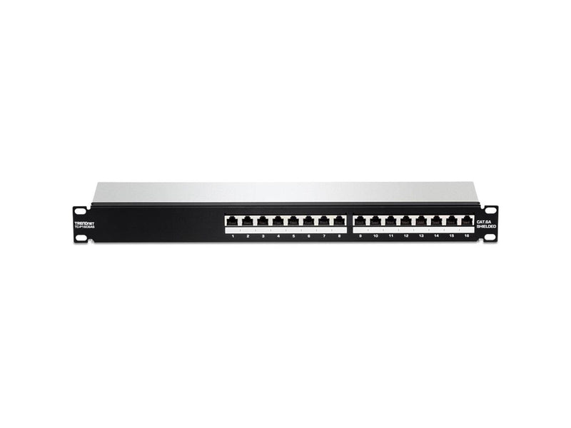 TRENDnet TC-P16C6AS 16-Port Cat6A Shielded 1U Patch Panel