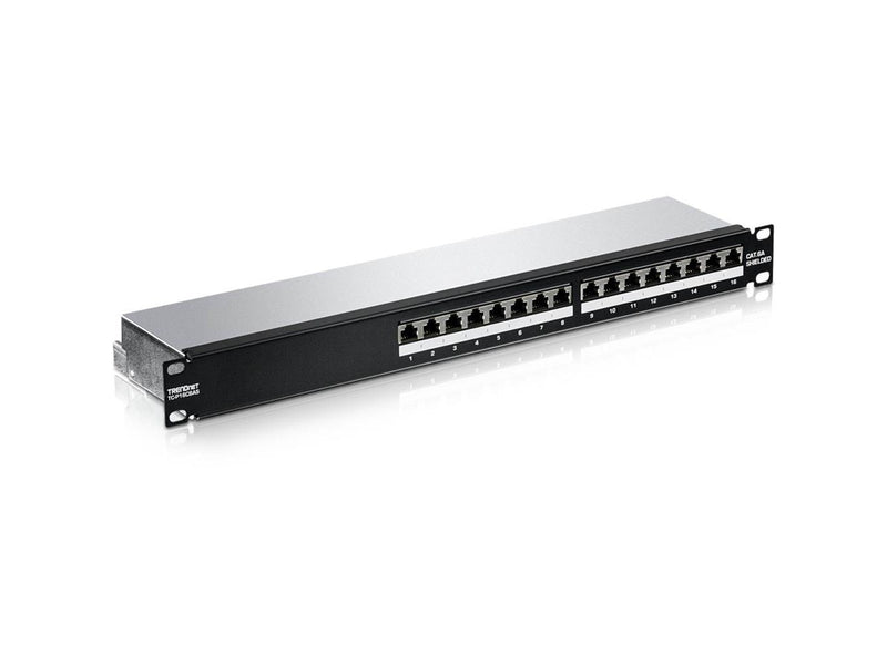 TRENDnet TC-P16C6AS 16-Port Cat6A Shielded 1U Patch Panel