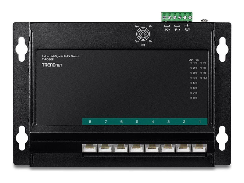 TRENDnet TI-PG80F - Industrial - switch - 8 ports - unmanaged