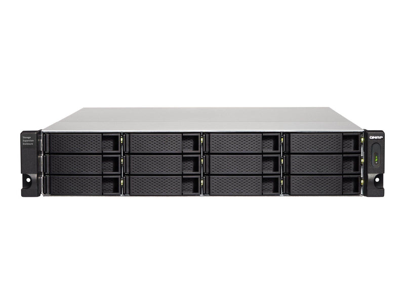 QNAP TL-R1200C-RP (USB) 12-Bay 2U Rackmount USB 3.2 Gen2 Type-C high-capacity JBOD storage enclosure with redundant power