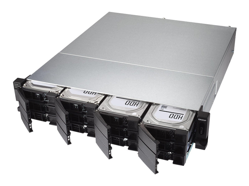 QNAP TL-R1200C-RP (USB) 12-Bay 2U Rackmount USB 3.2 Gen2 Type-C high-capacity JBOD storage enclosure with redundant power