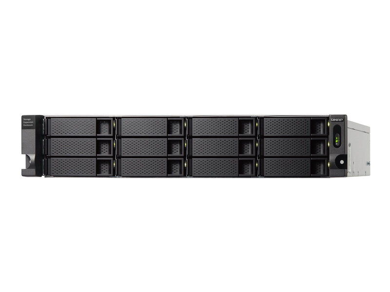 QNAP TL-R1200C-RP (USB) 12-Bay 2U Rackmount USB 3.2 Gen2 Type-C high-capacity JBOD storage enclosure with redundant power