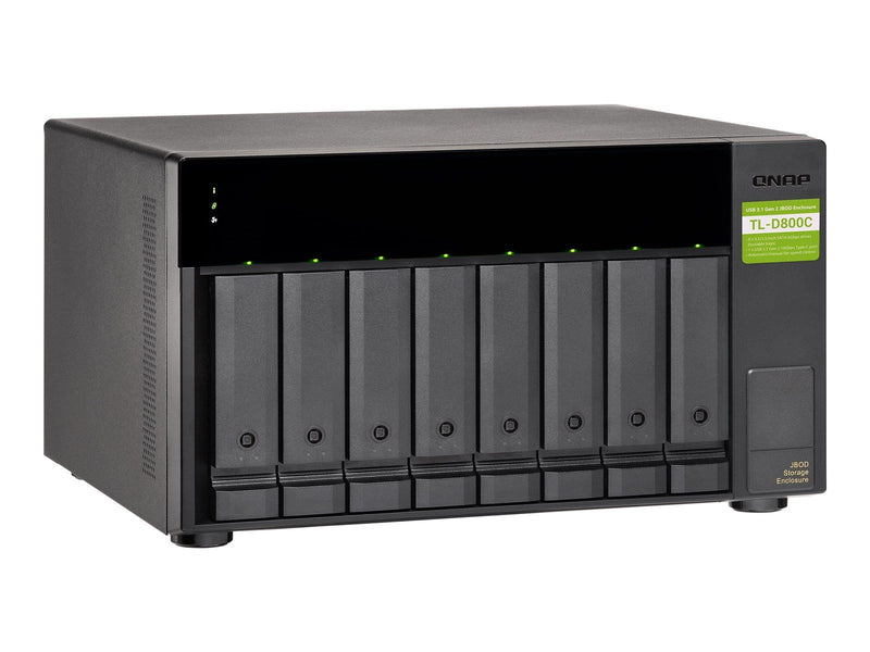QNAP TL-D800C 8-Bay USB 3.2 Gen2 Type-C high-capacity JBOD Storage Enclosure