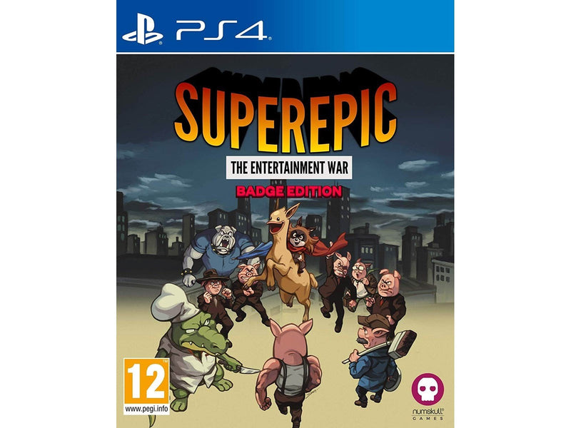 SuperEpic: The Entertainment War - Badge Edition - Collector's Edition - Sony PlayStation 4 - Platformer - PEGI 12