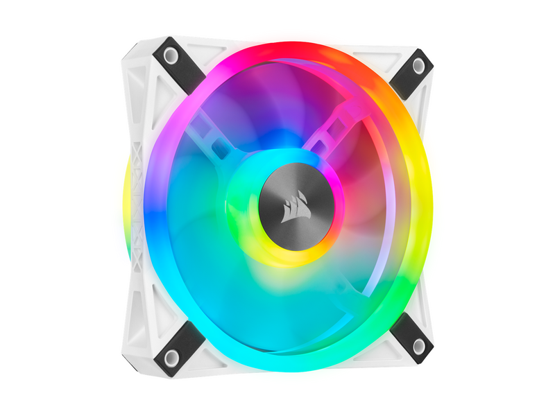 Corsair iCUE QL120 RGB - White - Gehäuselüfter - 120mm - Weiß mit RGB-Beleuchtung - 26 dBA