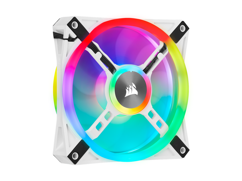 Corsair iCUE QL120 RGB - White - Gehäuselüfter - 120mm - Weiß mit RGB-Beleuchtung - 26 dBA