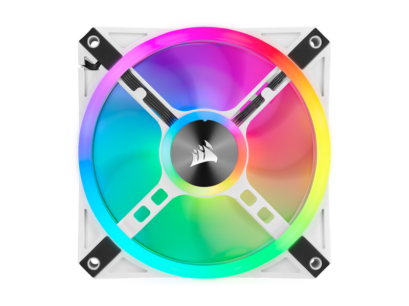 Corsair iCUE QL120 RGB - White - Gehäuselüfter - 120mm - Weiß mit RGB-Beleuchtung - 26 dBA