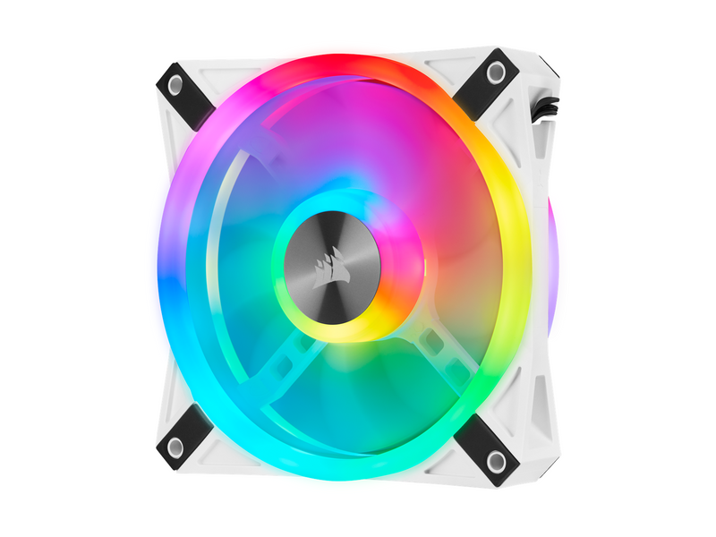 Corsair iCUE QL120 RGB - White - Gehäuselüfter - 120mm - Weiß mit RGB-Beleuchtung - 26 dBA