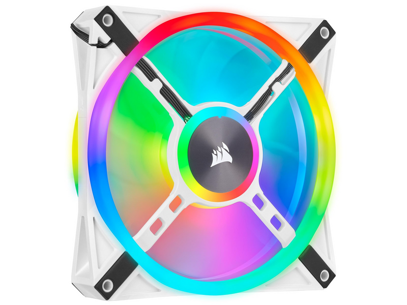 Corsair iCUE QL140 RGB - White - 2-pack - Gehäuselüfter - 140mm - Weiß mit RGB-Beleuchtung - 26 dBA