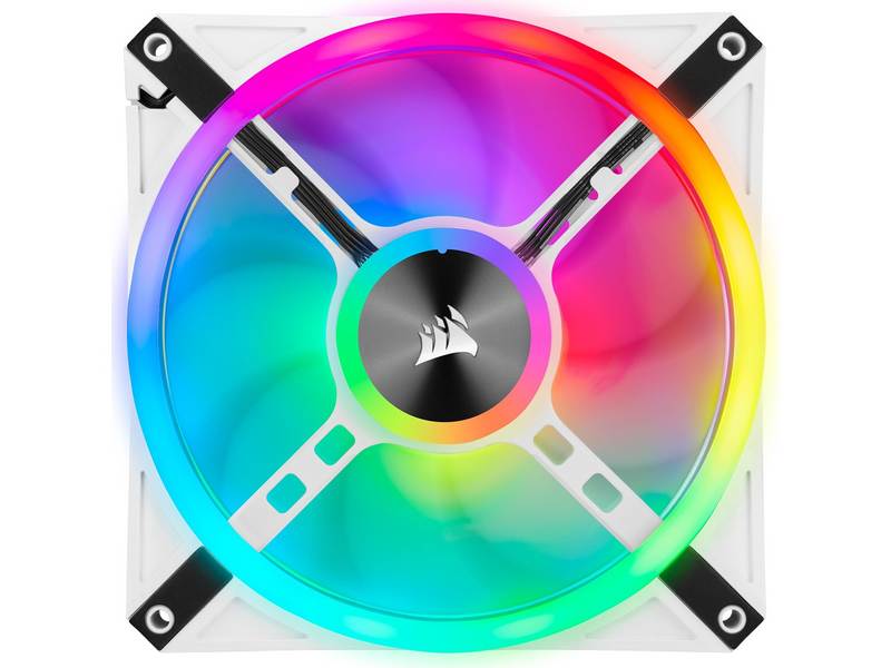 Corsair iCUE QL140 RGB - White - 2-pack - Gehäuselüfter - 140mm - Weiß mit RGB-Beleuchtung - 26 dBA