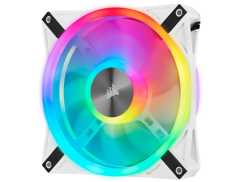 Corsair iCUE QL140 RGB - White - 2-pack - Gehäuselüfter - 140mm - Weiß mit RGB-Beleuchtung - 26 dBA