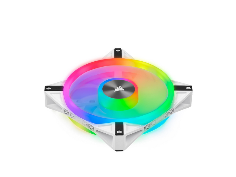 Corsair iCUE QL140 RGB - White - 2-pack - Gehäuselüfter - 140mm - Weiß mit RGB-Beleuchtung - 26 dBA