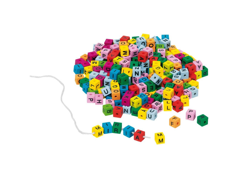Goki Wooden Letter beads-color 300st.