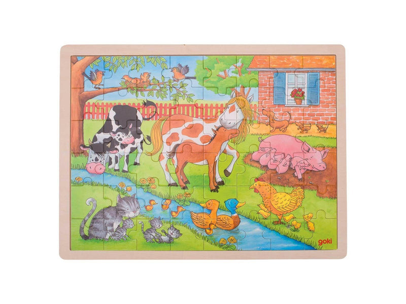 Goki Wooden Puzzle - On the Farm 48pcs. Holz