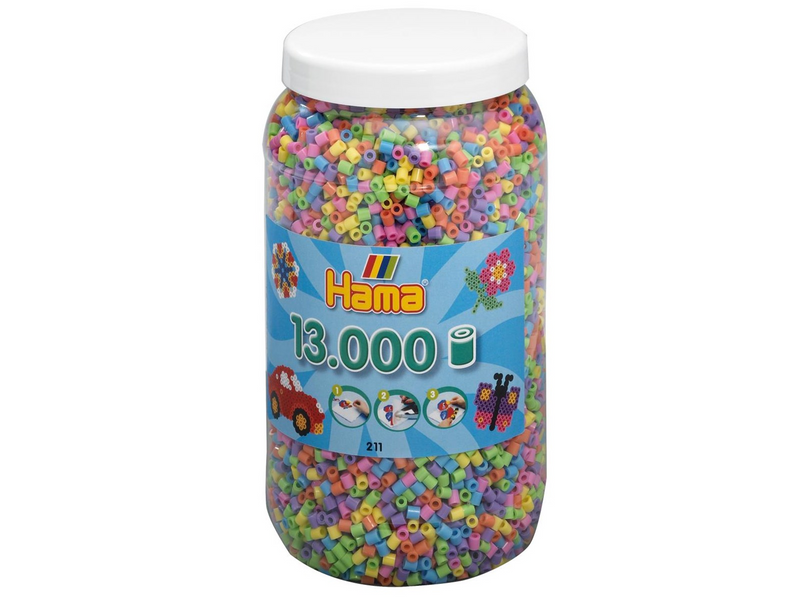 Hama Ironing beads in Pot-Pastelmix 13.000pcs.
