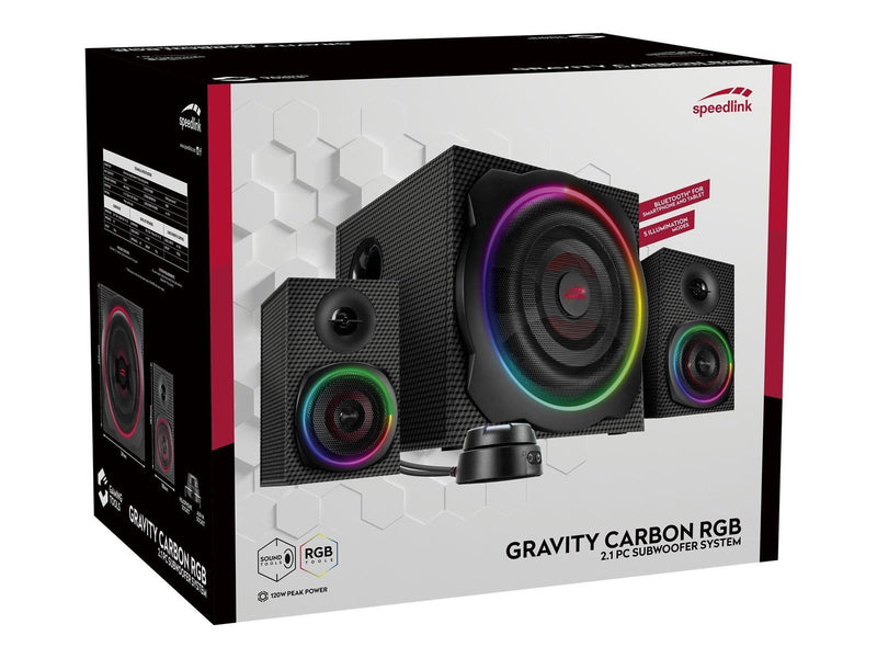 Speed-Link SPEEDLINK GRAVITY CARBON RGB - 2.1 PC-Lautsprecher