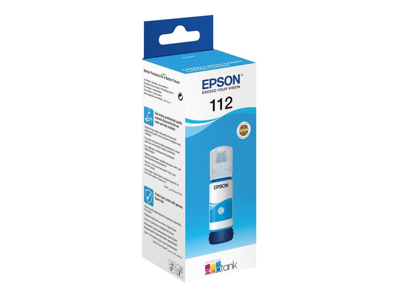 Epson Ink/112 EcoTank Pigment Cyan Bottle - Nachfülltinte Cyan
