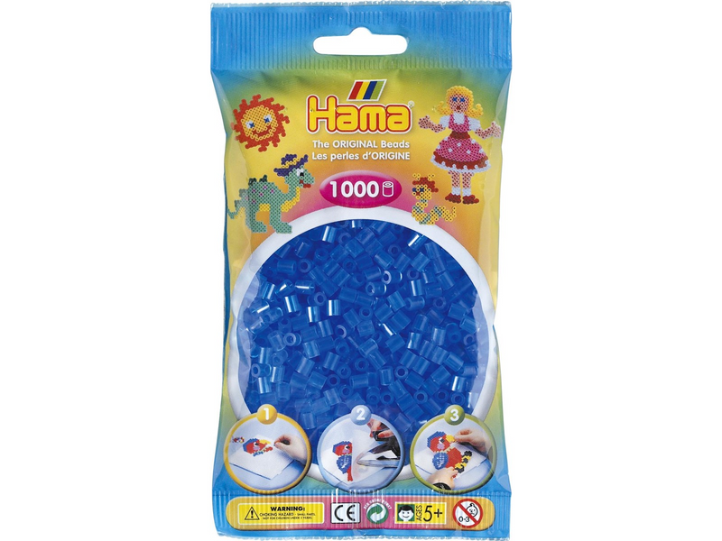Hama Beads - Transparent Blue 1000 pcs