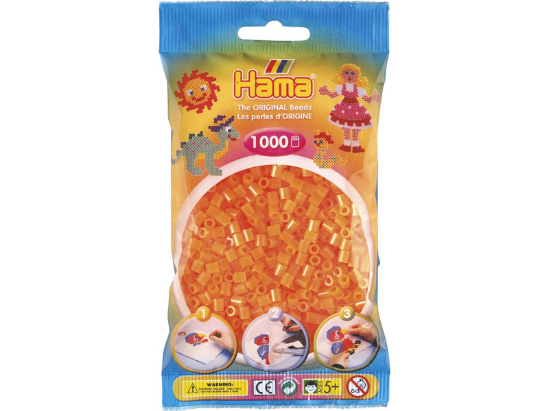 Hama Beads Orange Neon 1000 pcs