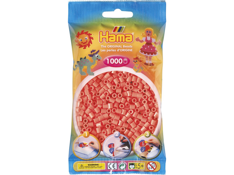 Hama Ironing beads-Red Pastel (044) 1000pcs.