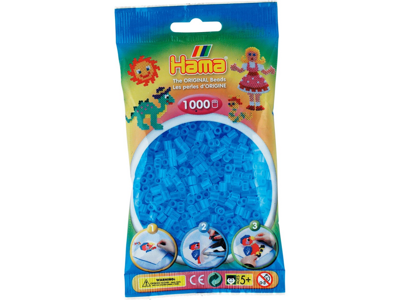 Hama Beads Aqua transparent 1000 pcs