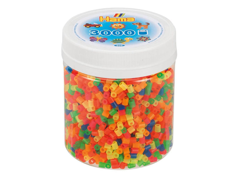 Hama Beads in Pot - Neon Mix 3000 pcs
