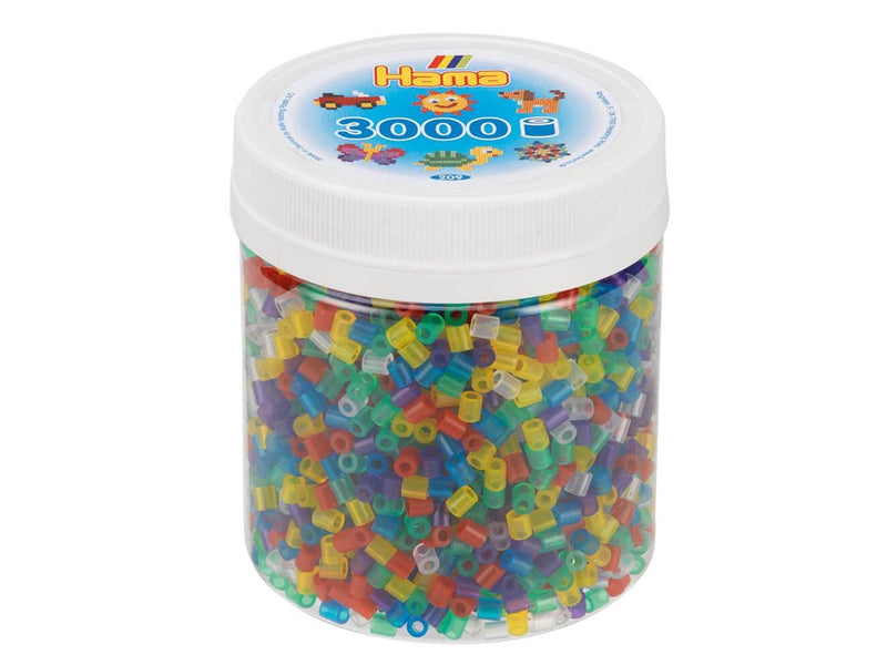 Hama Beads in Pot - Transparent Mix 3000 pcs