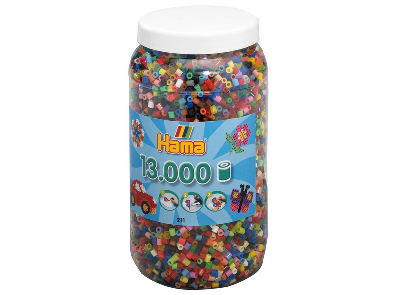 Hama Beads in Pot-Mix 13000 pcs