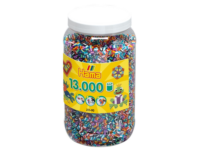 Hama Beads in Pot - Striped 13000 pcs