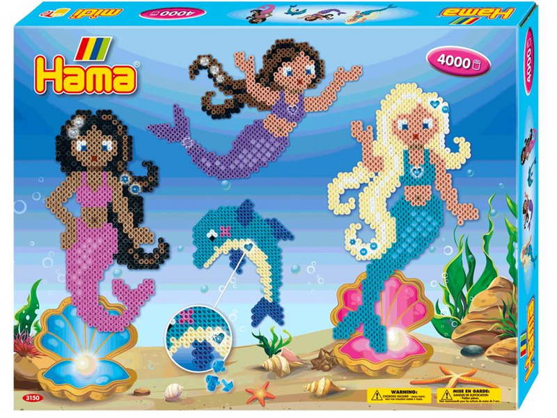 Hama Iron-on bead set Mermaids 4000 pcs