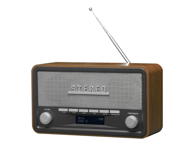 DENVER DAB-18 - clock radio - Bluetooth - DAB/DAB+/FM - Stereo - Braun