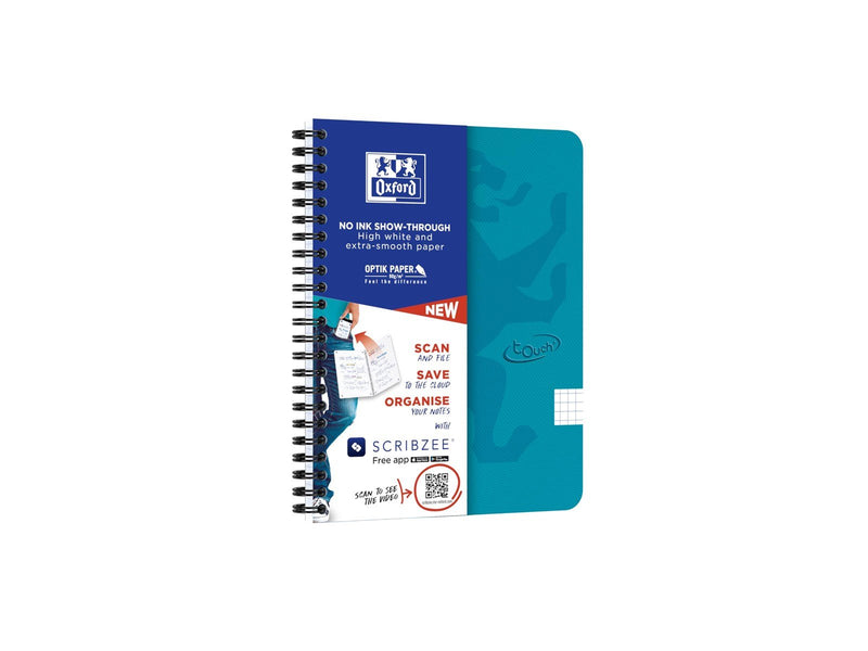 Oxford Touch Notebook A5 squared 5 mm soft touch cover twin-wire 180 pages