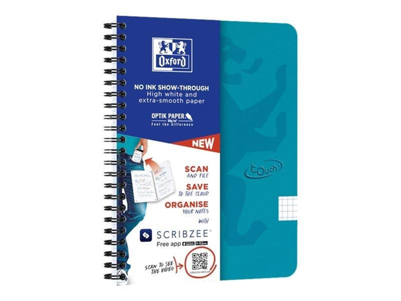 Oxford Touch Notebook A5 squared 5 mm soft touch cover twin-wire 180 pages