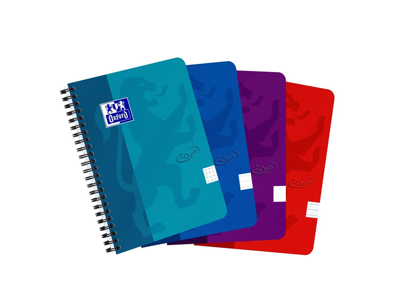 Oxford Touch Notebook A5 ruled 7 mm soft touch cover twin-wire 180 pages