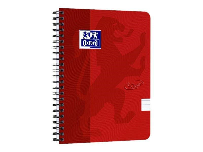 Oxford Touch Notebook A5 ruled 7 mm soft touch cover twin-wire 180 pages