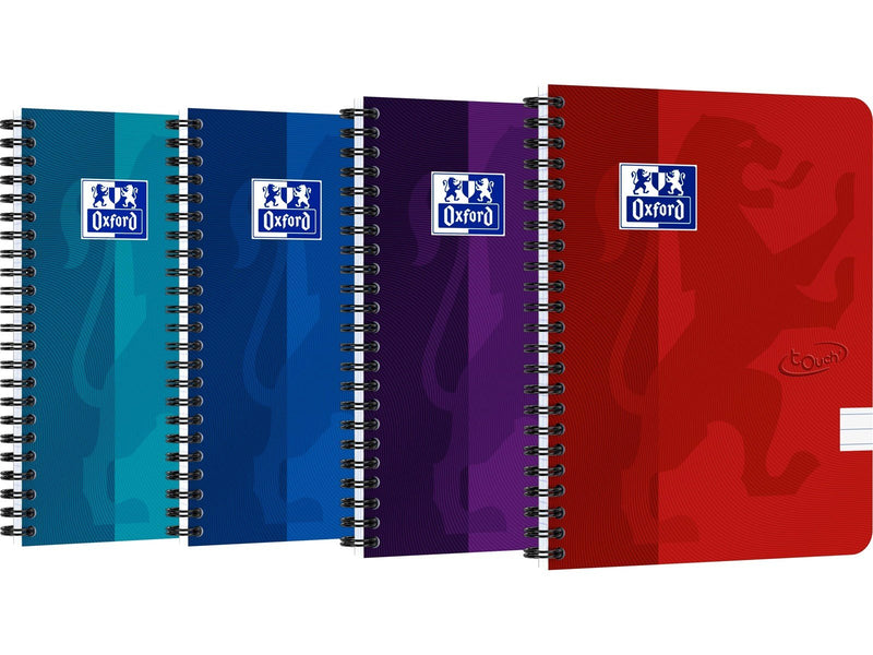 Oxford Touch Notebook A5 ruled 7 mm soft touch cover twin-wire 180 pages