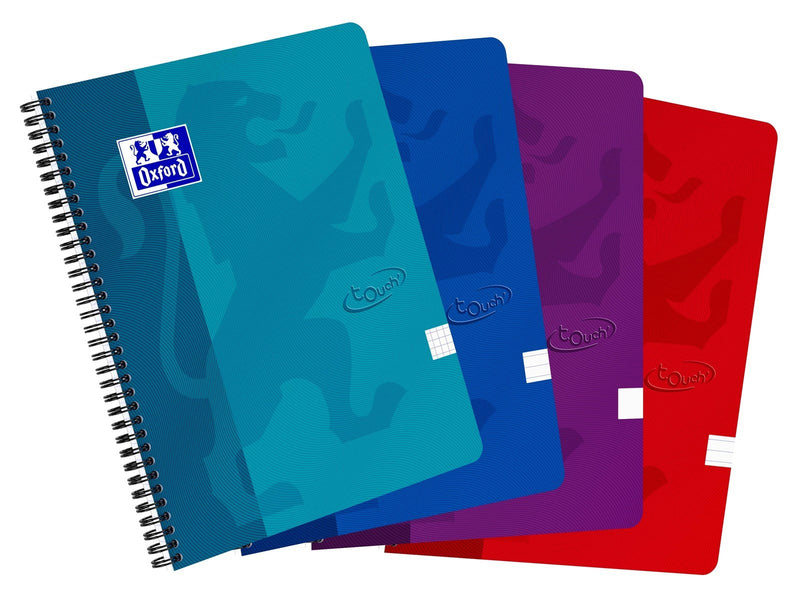 Oxford Touch Notebook A4 squared 5 mm soft touch cover twin-wire 140 pages