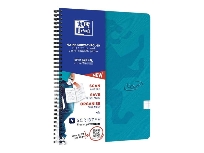 Oxford Touch Notebook A4 squared 5 mm soft touch cover twin-wire 140 pages