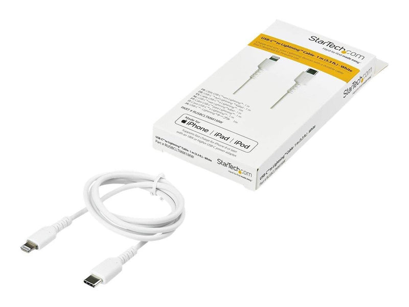 StarTech.com 1m / 3.3ft USB C to Lightning Cable - MFi Certified - White - Lightning cable - Lightning / USB 2.0 - 1 m