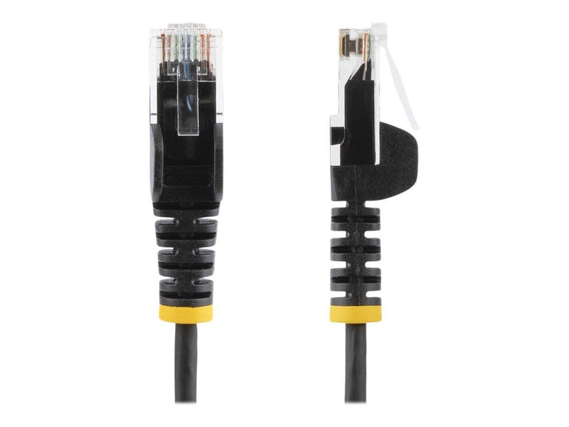 StarTech.com 3m CAT6 Cable - Black Slim CAT6 Patch Cord - Snagless - LSZH - patch cable - 3 m - black - Schwarz - 3 meter