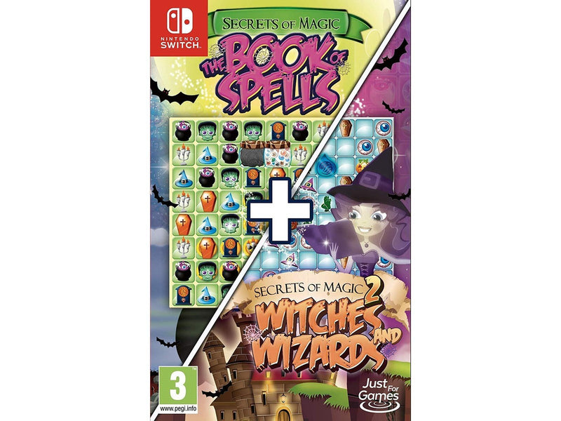 Secrets of Magic 1 & 2 – The Book of Spells + Witches and Wizards (Code in a Box) - Nintendo Switch - Puzzle - PEGI 3