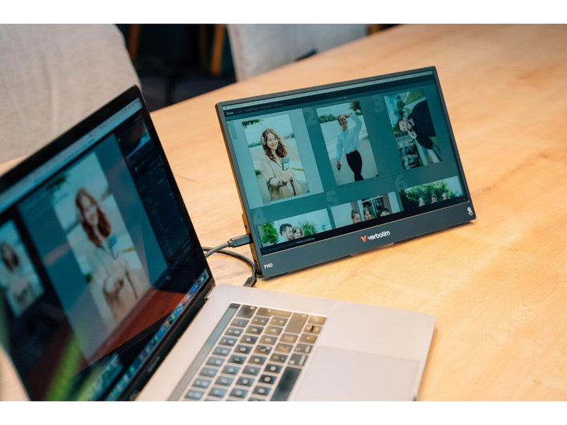 14" Verbatim Portable Touchscreen Monitor Light 14" Full HD 1080p & Wireless Power Supply