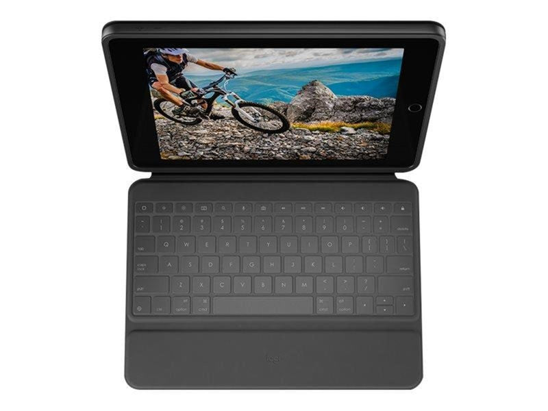 Logitech Rugged Folio - keyboard and folio case - UK English - Tastatur & Folio-Set - Englisch - UK - Schwarz
