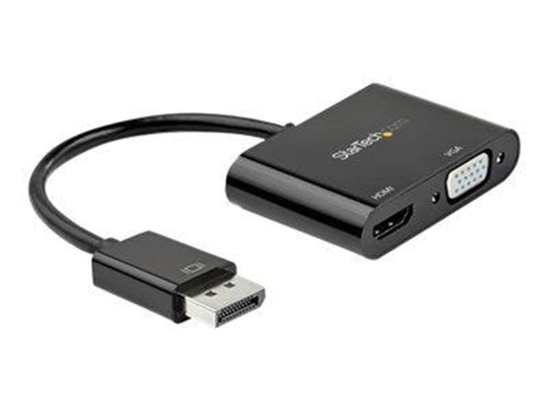 StarTech.com DisplayPort to HDMI VGA Adapter - 4K 60Hz - Mac & Windows - video adapter - DisplayPort / HDMI / VGA - 23.2 cm