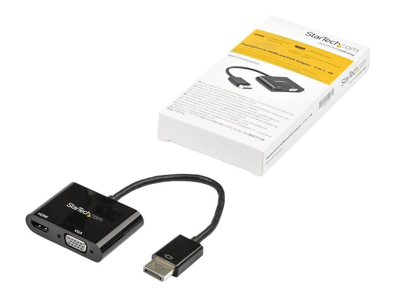 StarTech.com DisplayPort to HDMI VGA Adapter - 4K 60Hz - Mac & Windows - video adapter - DisplayPort / HDMI / VGA - 23.2 cm