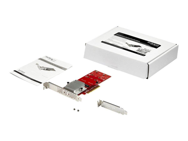 StarTech.com x8 Dual M.2 PCIe SSD Adapter - PCIe 3.0 - PCI Express M.2 SSD Adapter Card- For PCIe NVMe and PCIe AHCI M.2 SSDs -