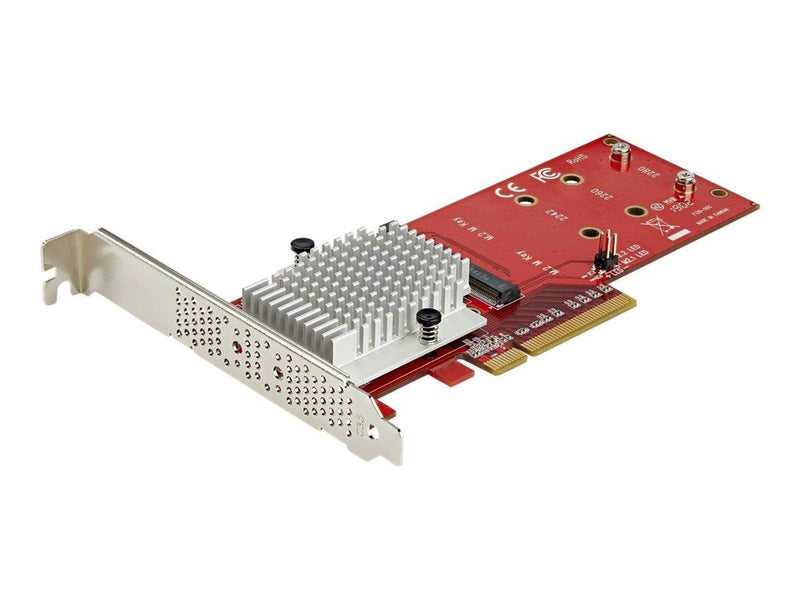 StarTech.com x8 Dual M.2 PCIe SSD Adapter - PCIe 3.0 - PCI Express M.2 SSD Adapter Card- For PCIe NVMe and PCIe AHCI M.2 SSDs -